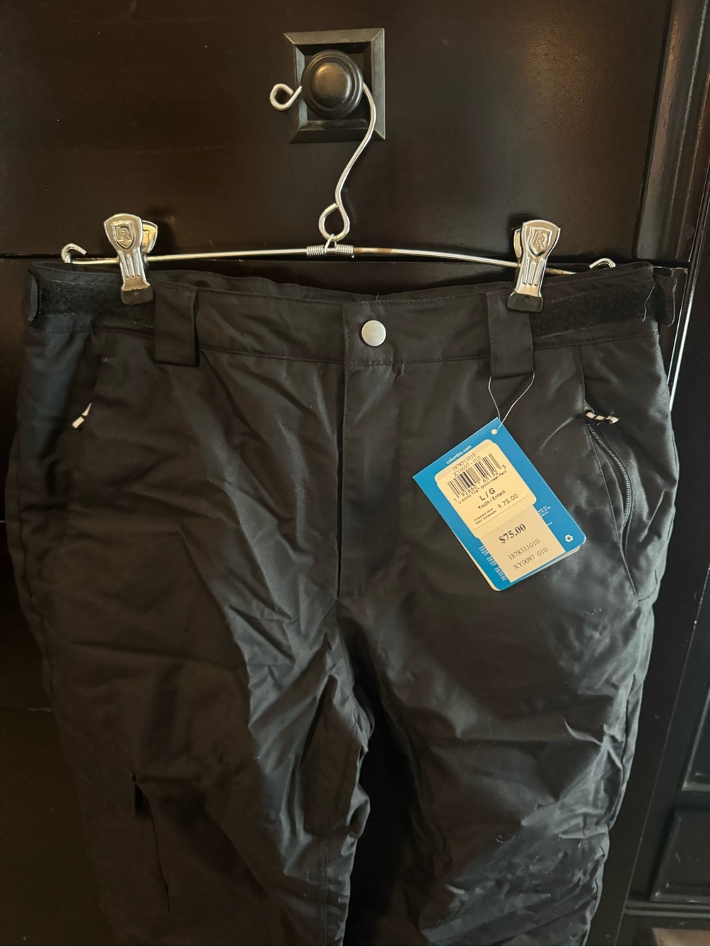 Columbia Black Youth Cargo Snow Pants
